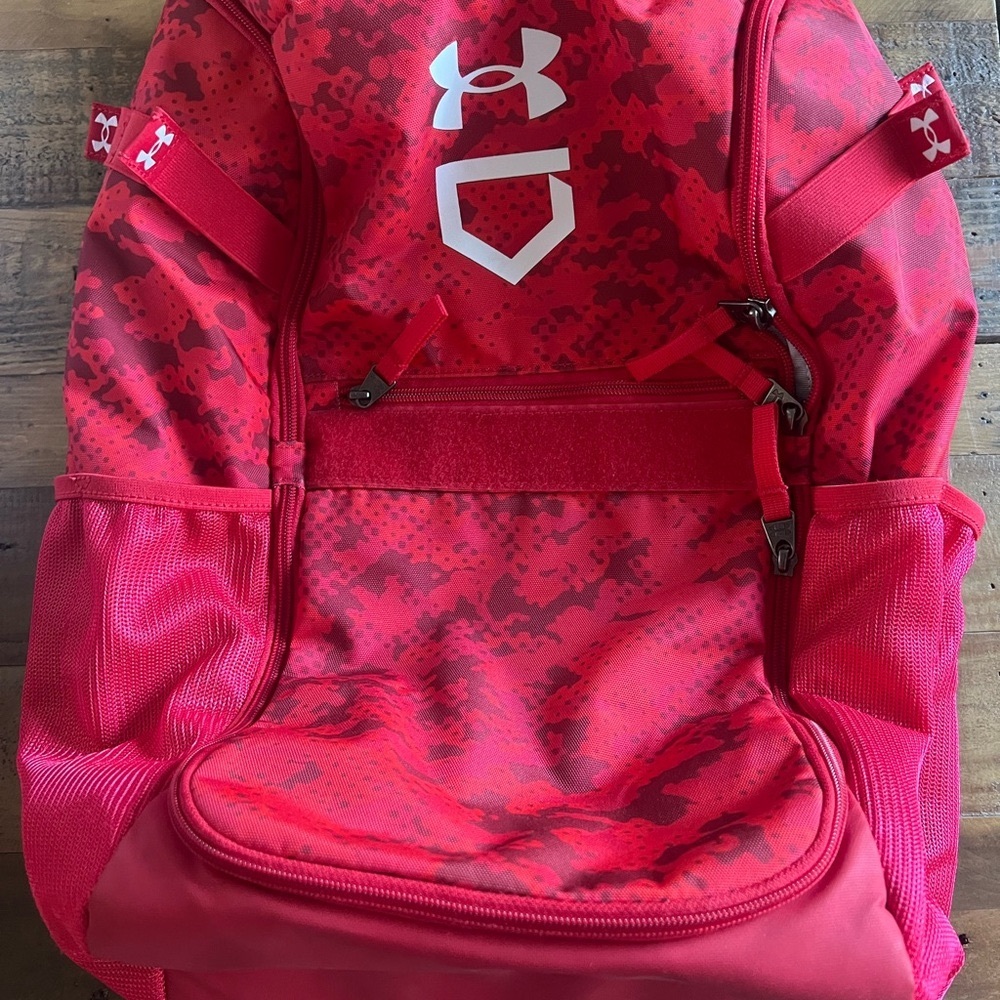 Boys Under Armour Red Baseball Backpack